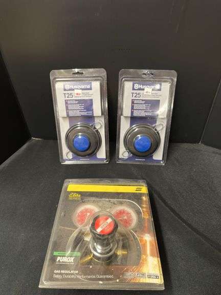 Husqvarna T25 Trimmer Heads & ESAB Purox Elite Gas Regulator image