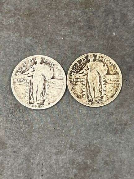1926 and 1929 Standing Liberty Quarter - Two Coins image