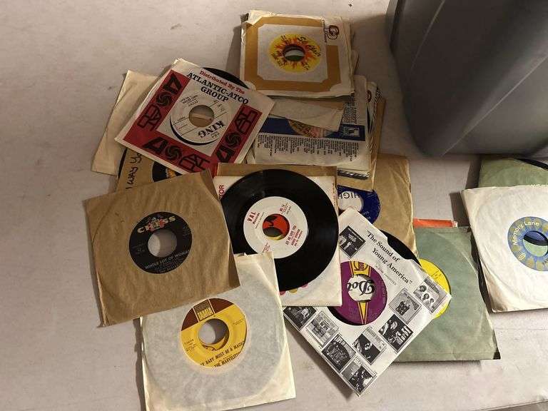 Lot of 45 RPM Vinyl Records image