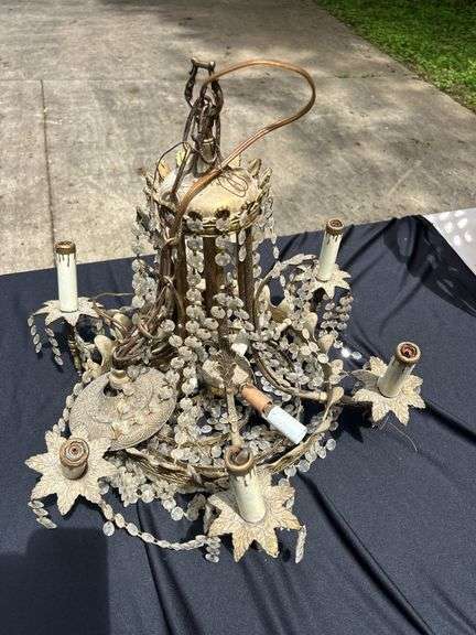 Ornate Crystal Chandelier with Candle Sleeves image