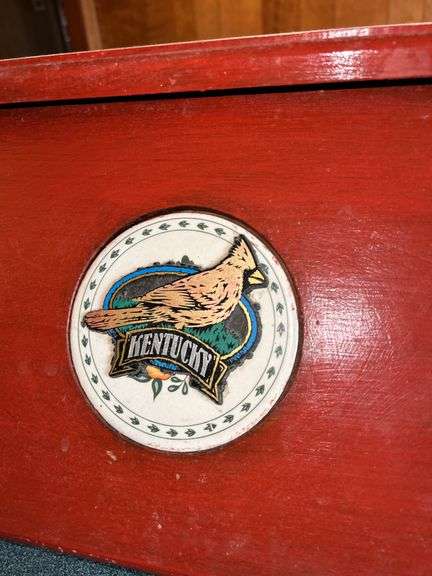 Red Kentucky Cardinal Bread Box