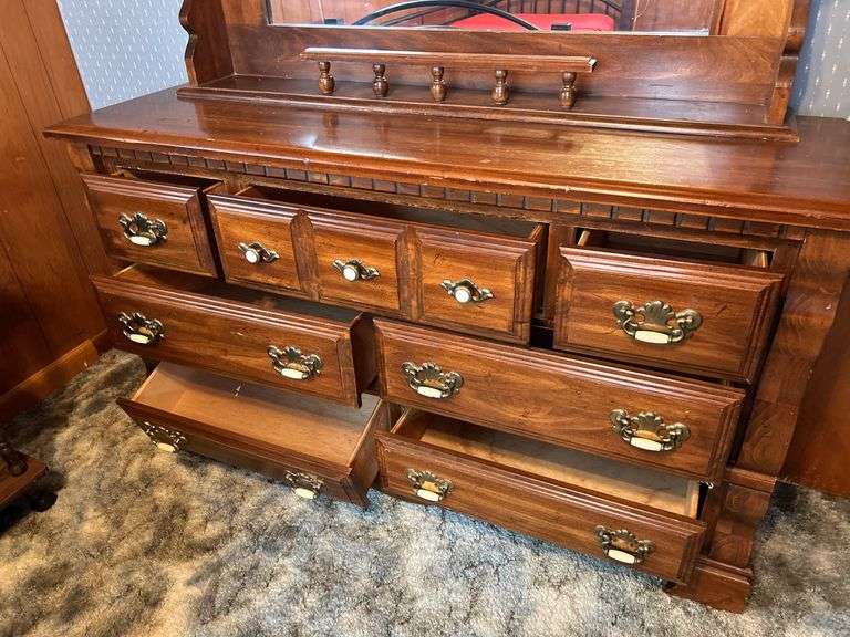 Solid Wood Dresser with Mirror