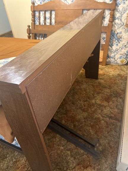 Full Size Bed Frame with Headboard and Matching Footboard