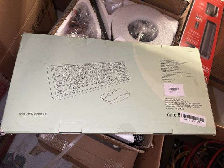 SimPure Modern LED Floor Lamp & Wireless Keyboard Mouse Combo image