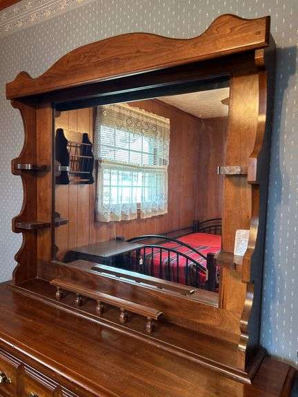 Solid Wood Dresser with Mirror