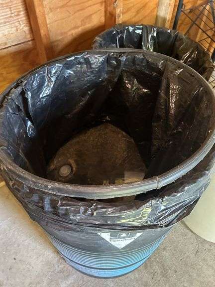Three Assorted Trash Cans