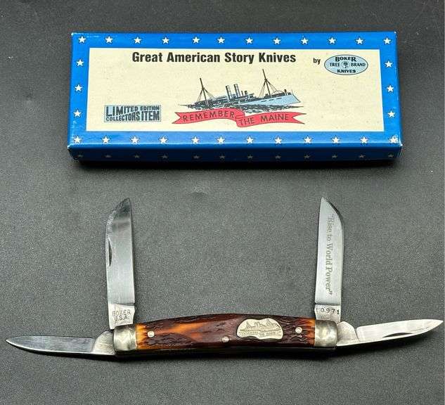 Boker U.S.A. Great American Story Knives Limited Edition "Remember The Maine" with Box image