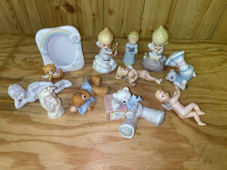 Collection of Figural Items Including Angels, Bears, and Picture Frame image