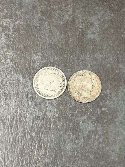 Two Barber Quarter Dollars 1892 & 1913 image