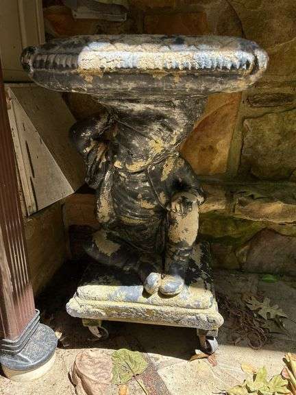 Figural Garden Statue Bench image