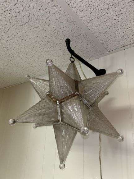 Star-Shaped Glass Hanging Light Fixture image