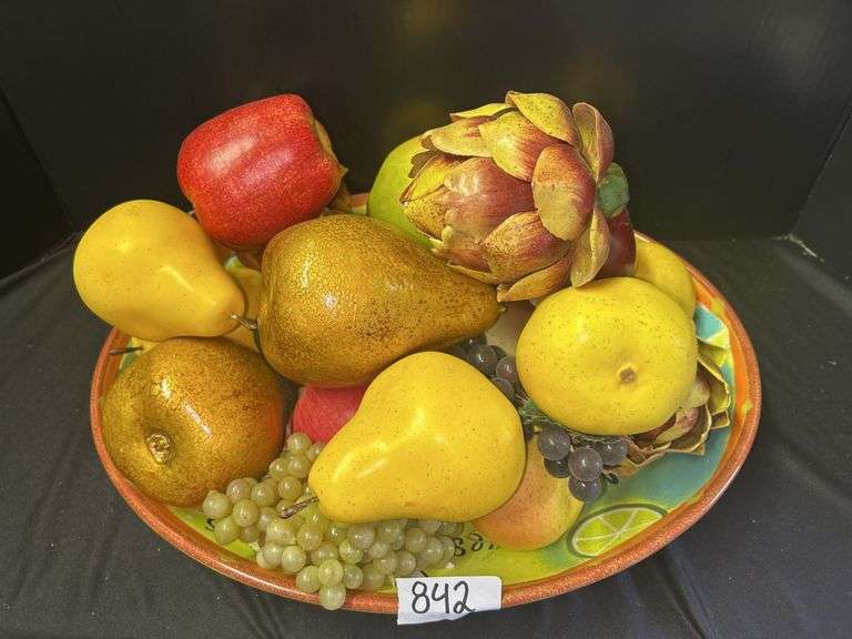 Decorative Bowl of Faux Fruit image