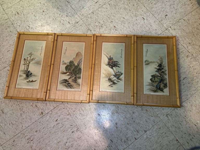 Set of 4 Framed Prints by Ling-Fu Yang - Four Seasons image