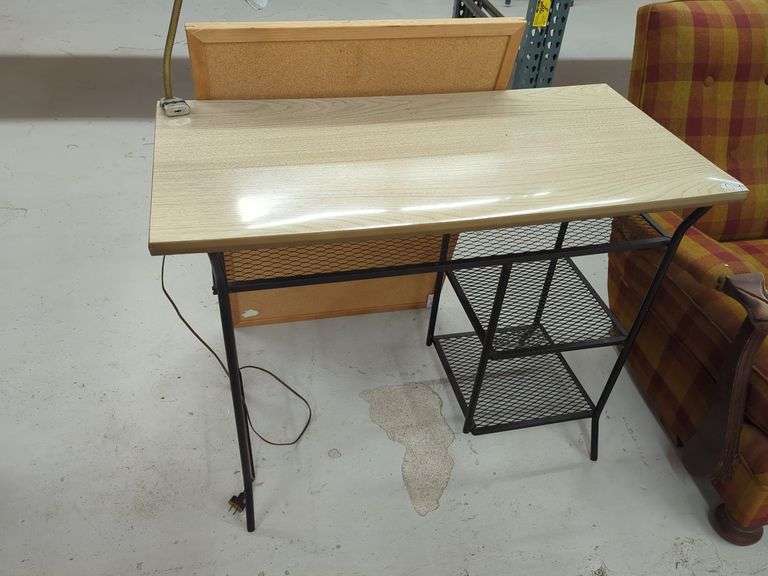 Desk, Board, and Lamp image