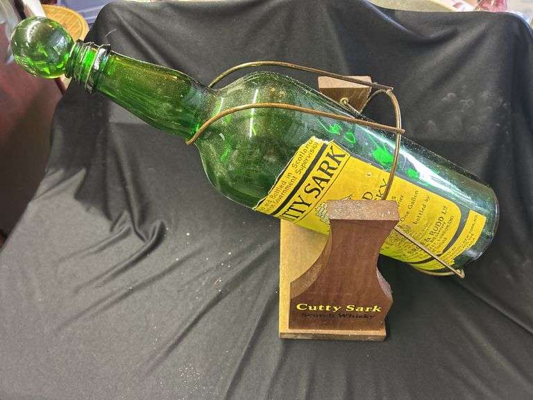Large Cutty Sark Scotch Whisky One Gallon Bottle with Display Stand image