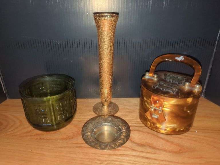 Mixed Lot: Home Decor, Glassware, and Unique Box image