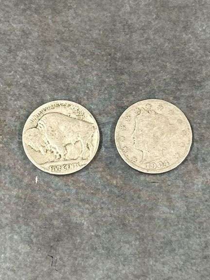 1904 Liberty Head Nickel & Buffalo Nickel Lot image