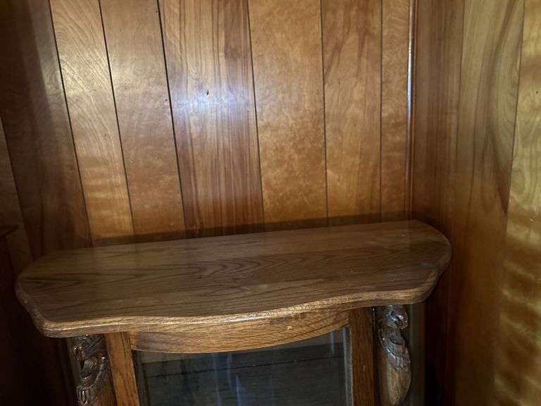 Curved Glass Display Cabinet with Keys