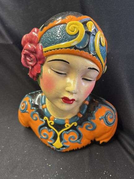 Art Deco Style Lady Bust Statue image