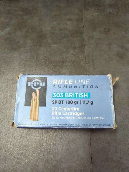 PPU Rifle Line .303 British SP BT 180 gr Ammunition - 20 Centerfire Cartridges image