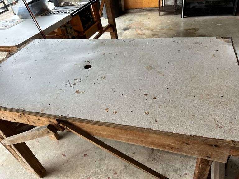 Set of Two Heavy-Duty Wood Work Tables