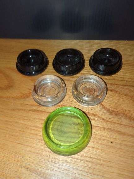 Set of Assorted Glass Furniture Coasters image