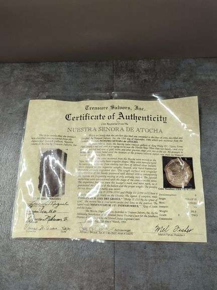 Nuestra Senora de Atocha Silver Coin Fragment with COA image
