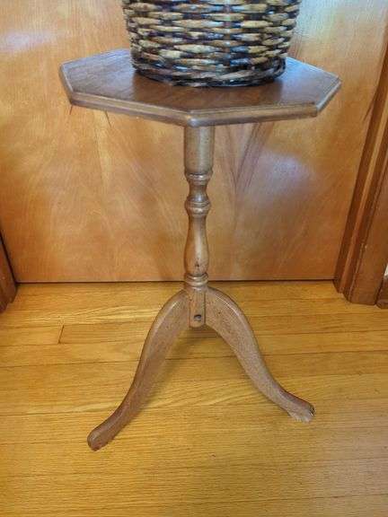 Wooden Plant Stand with Artificial Plant