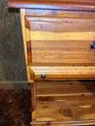 Wood End Table with Drawer and Shelf