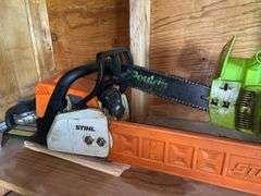 Stihl Chainsaw, Poulan Chainsaw, and Black and Decker Reciprocating Saw