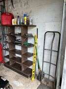 Garage Storage Shelf, Tools, Hand Truck, and Accessories