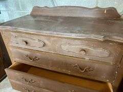 Brown Wooden Dresser with Drawers