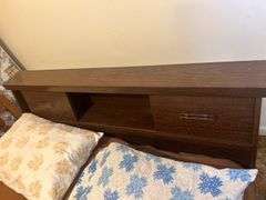 Full Size Bed Frame with Headboard and Matching Footboard