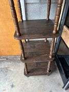 Dark Wood Five-Tier Display Shelf