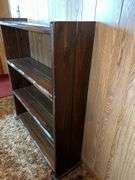 Stained Wooden Bookcase with Three Shelves
