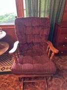 Upholstered Wood Rocking Chair