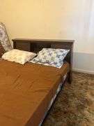 Full Size Bed Frame with Headboard and Matching Footboard