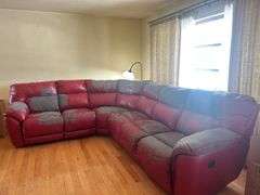 Red Power Reclining Sectional Sofa