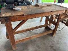 Black and Decker Bench Grinder on Wooden Workbench