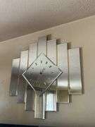 Mid-Century Modern Mirrored Wall Clock