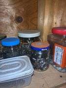 Hardware Assortment: Storage Cabinet with Drawers plus Jars & Containers of Fasteners