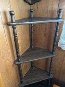 Wood Corner Shelf Unit