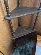 Wood Corner Shelf Unit