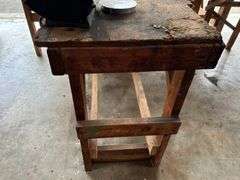 Black and Decker Bench Grinder on Wooden Workbench