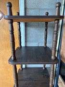 Dark Wood Five-Tier Display Shelf