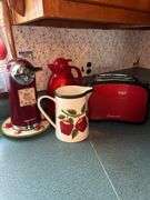 West Bend Can Opener, Continental Toaster, Thermos, and Apple Pitcher