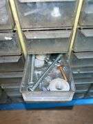 Hardware Assortment: Storage Cabinet with Drawers plus Jars & Containers of Fasteners