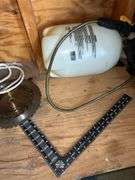Shelf Lot with Saw Blade, Sprayer, Ruler, and More