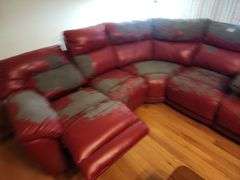 Red Power Reclining Sectional Sofa