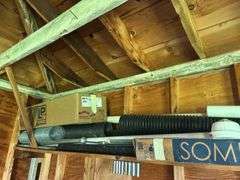 Building Material: Lumber, Pipe, LP Ridge Vent, Wire Mesh, and More